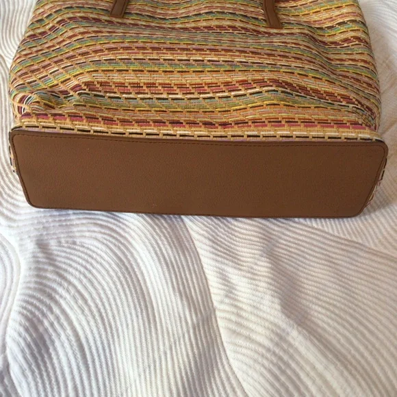 Talbots Straw Multi-Colored Tote - Shoulder Bag - Picture 4 of 5